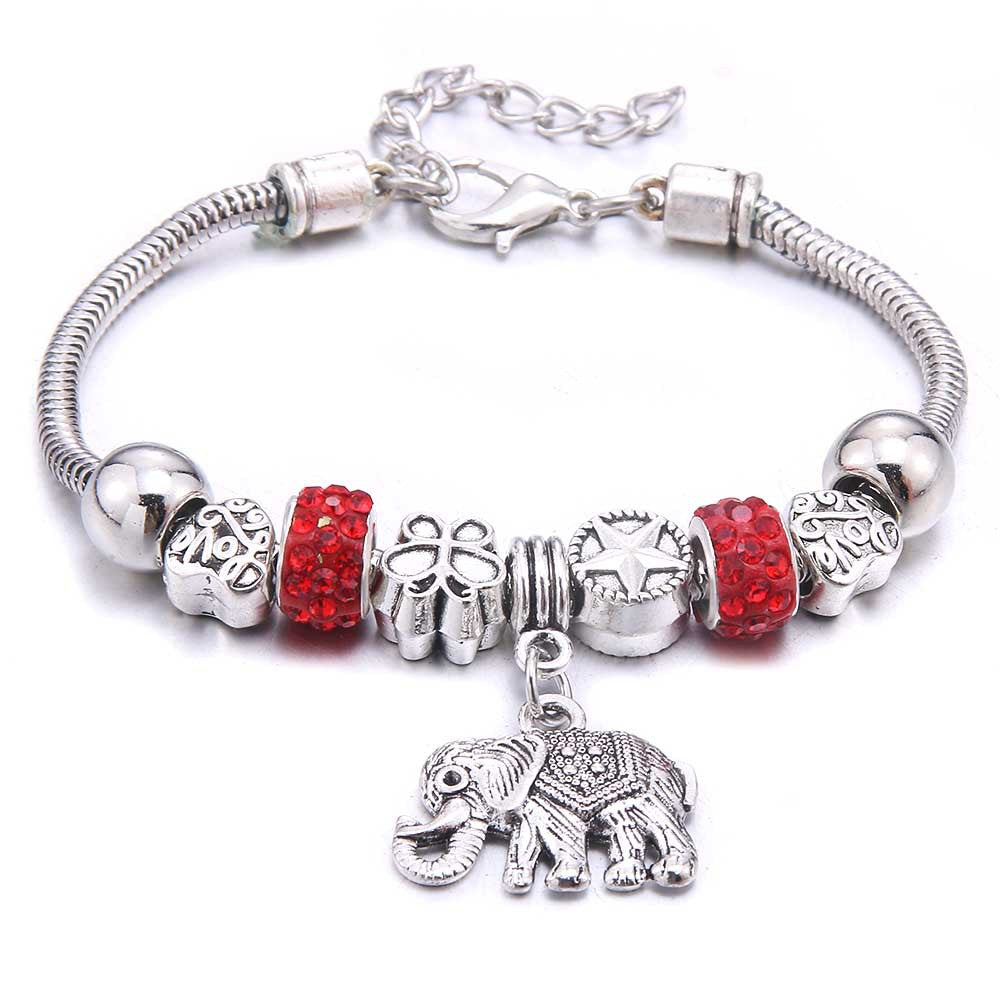 Women's Grid Popular Adjustable Crystal Love Butterfly Bracelets