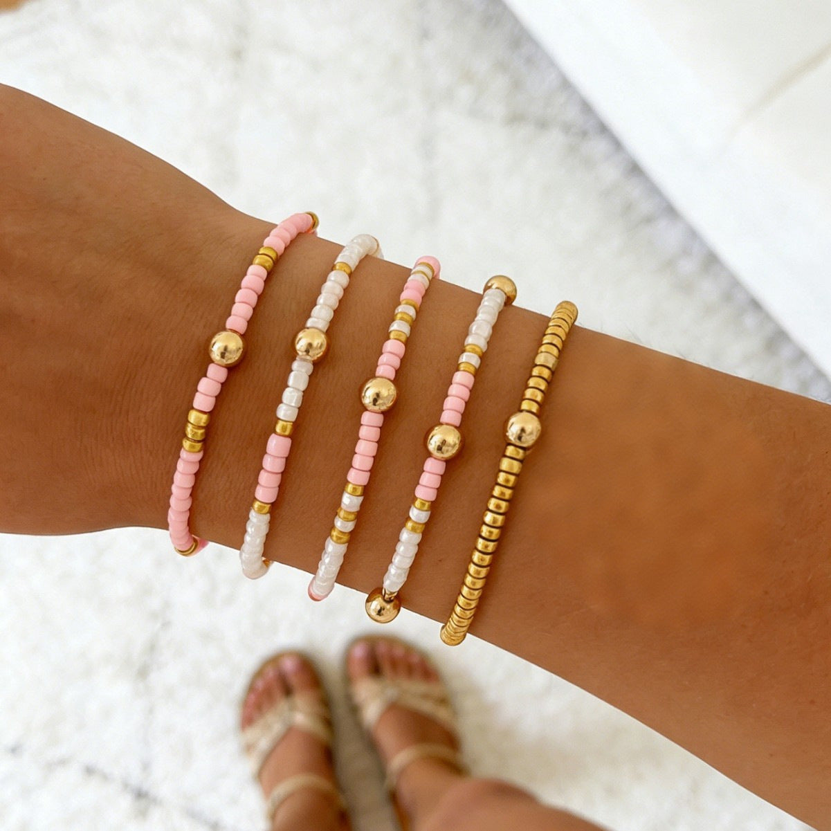 Women's Contrast Color Beaded Personalized Exaggerated For Bracelet