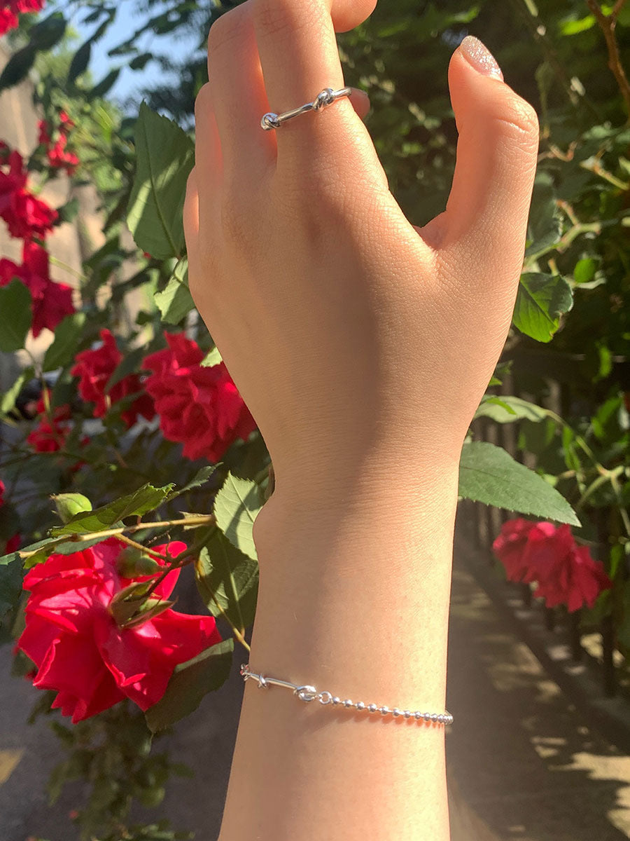 Bracelets de créateurs de niche noués Sterling Sier pour femmes