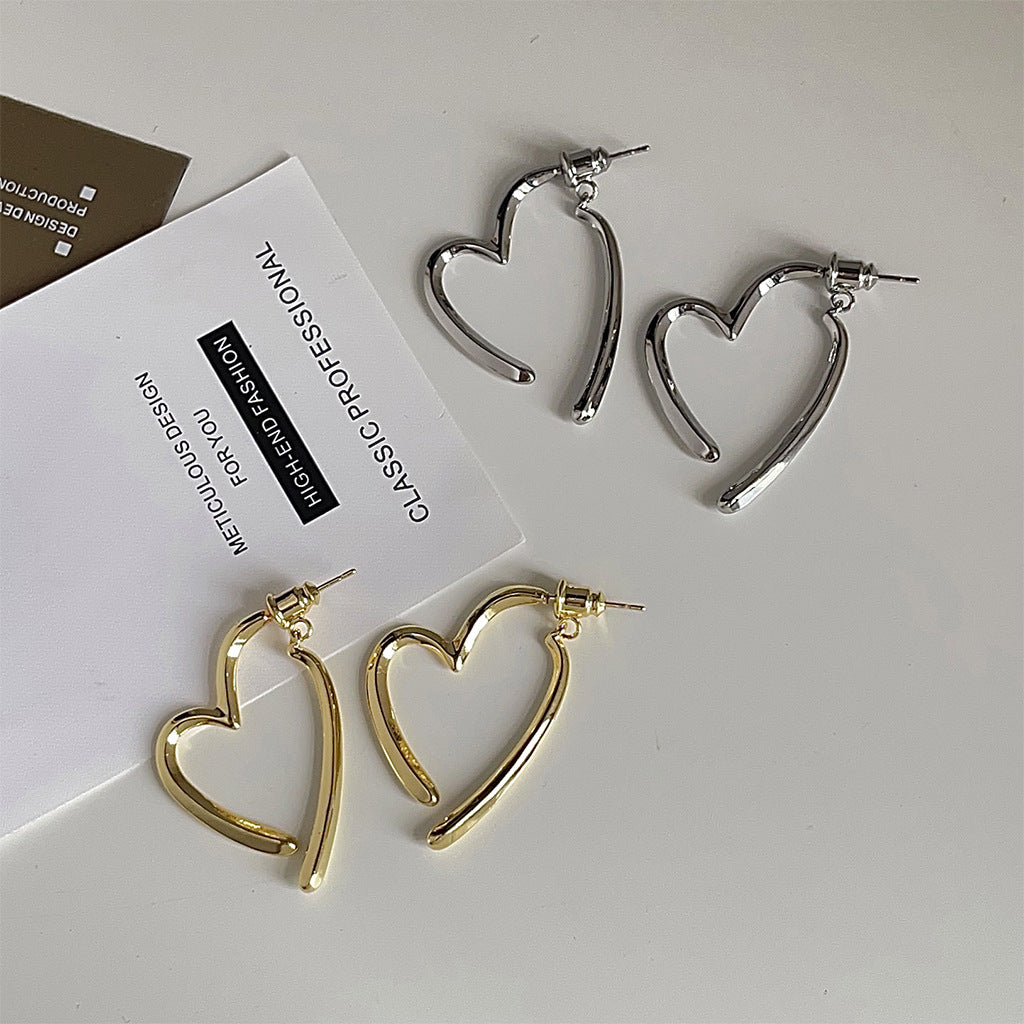 Women's High-grade Sier Needle Plated One Style For Heart-shaped Elegant Earrings