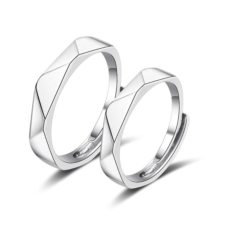 Couple Female Simple Opening Cut Surface Rings