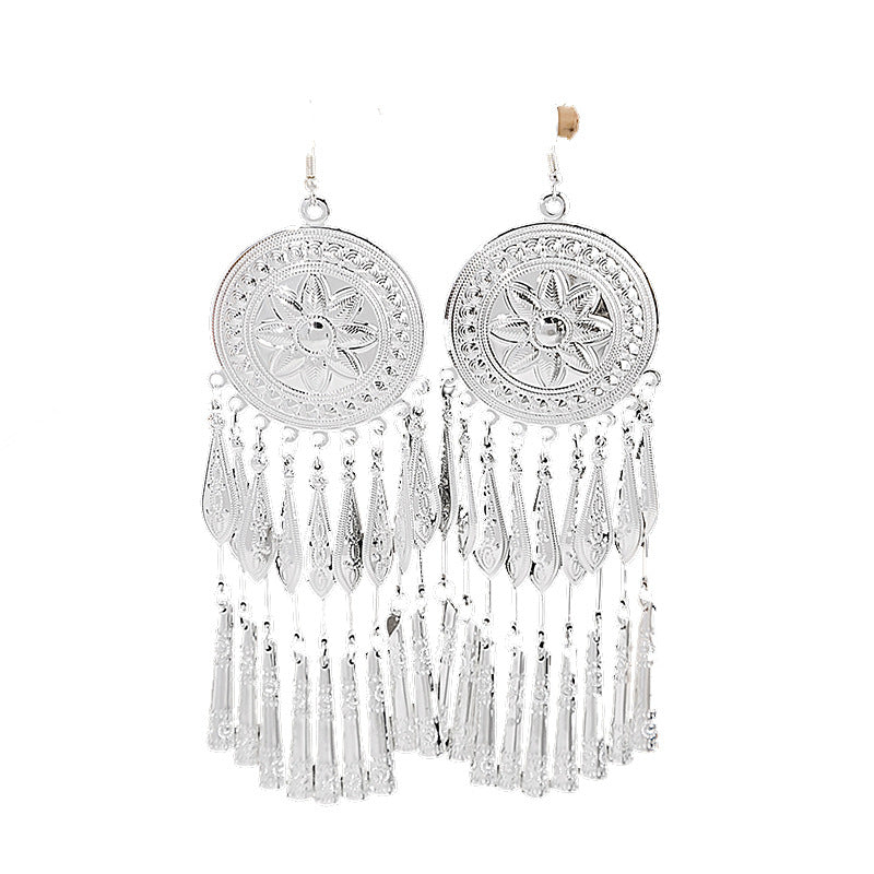 Bohemian Long Tassel Retro Ethnic Style Earrings