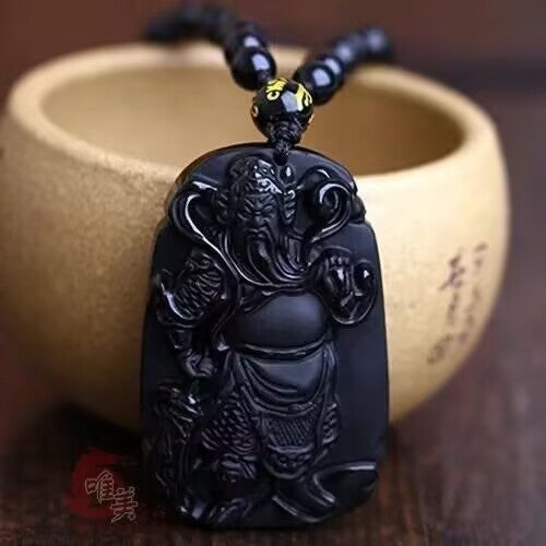 Green Jade Goddess Buddha Hand Maitreya Sweater Chain Safety Buckle Necklaces