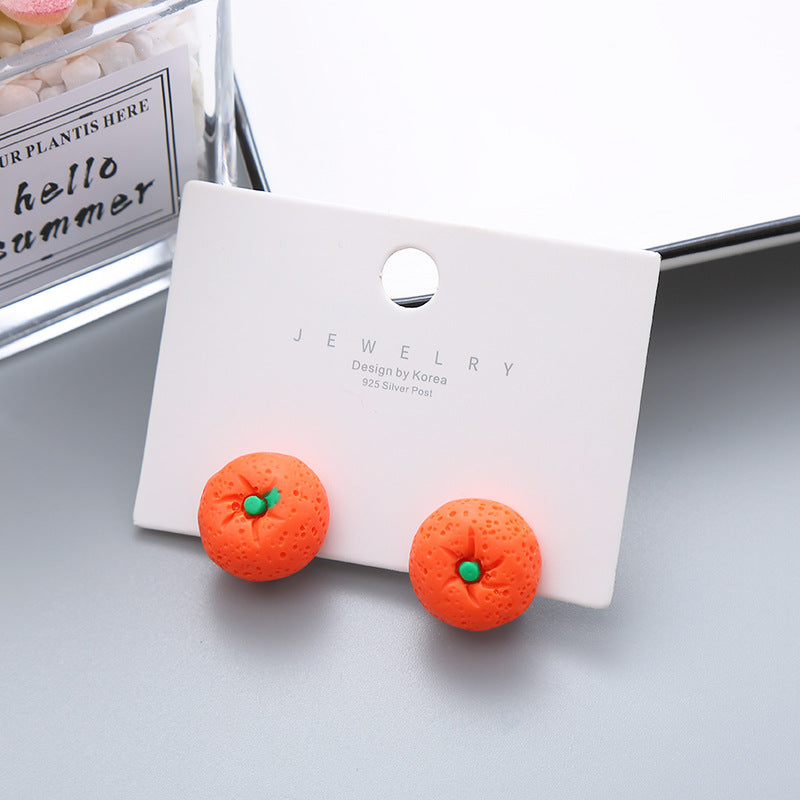 Children's Cute Vegetable Flower Korean Resin Ear Clip