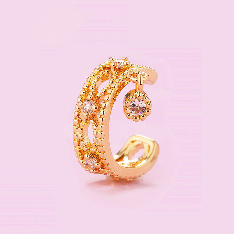 No Pierced Female Elegant Personality Diamond Simple Ear Clip