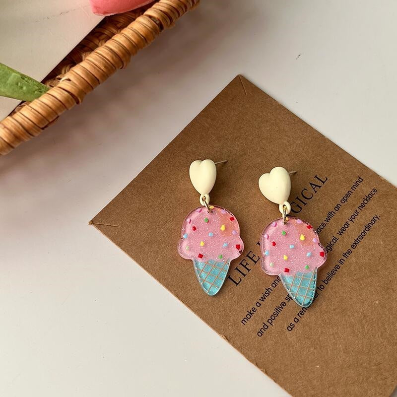 Ice Cream Girlish Style Cute Niche Earrings