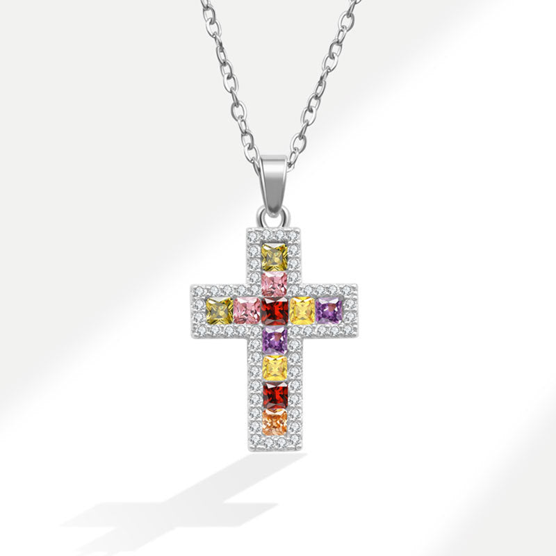 Women's Simple Light Cross Style Korean Elegant Mini Clavicle Chain Fashion Necklace