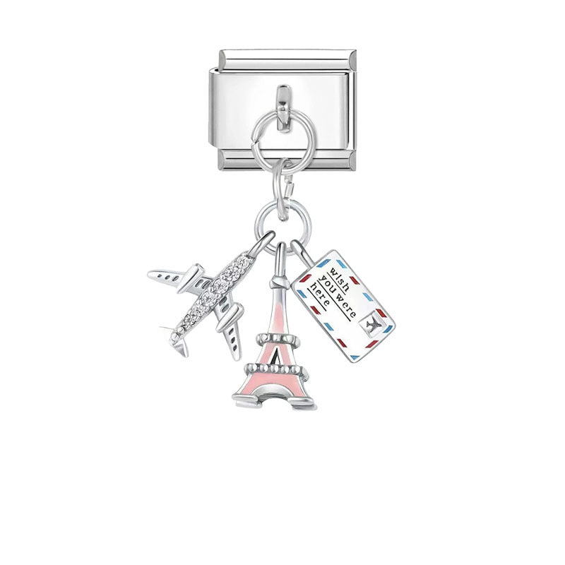 Creative Personality Italian Module Stainless Steel Bracelets