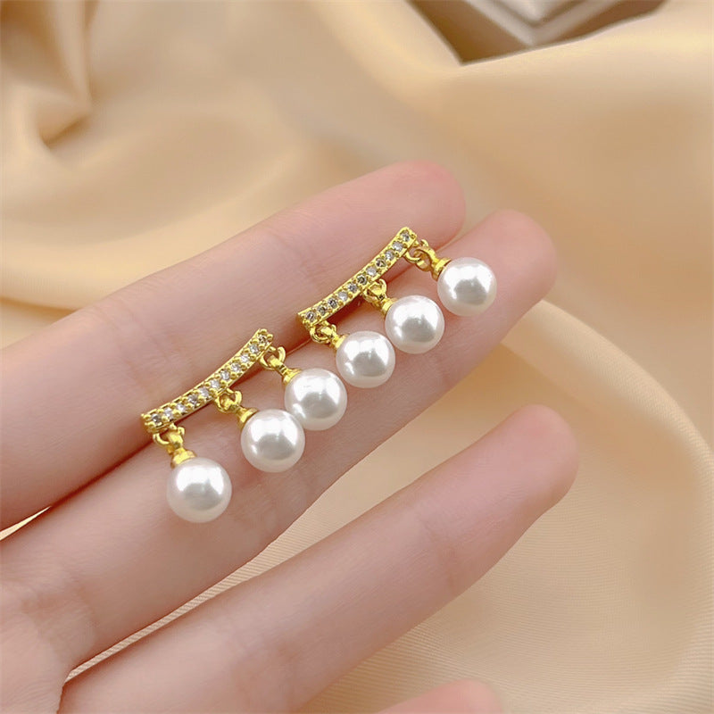 Elegant Bowknot Pearl Exquisite Design Personalized Earrings