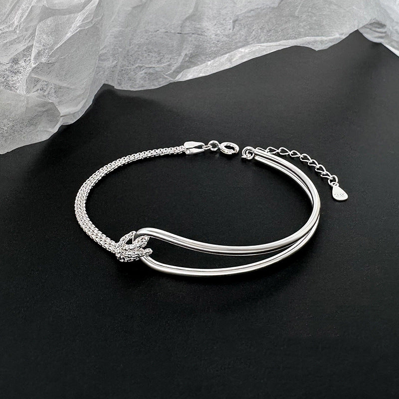 Bracelets cadeaux de saint-valentin pour petites amies, Design coréen, ligne torsadée