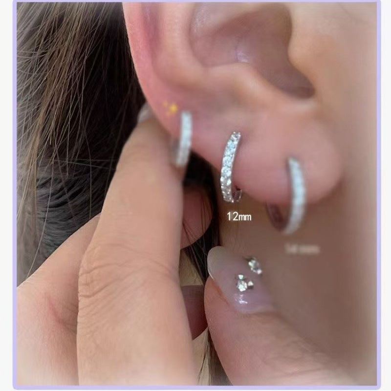 Circle Diamond Zircon Affordable Luxury Fashion Earrings