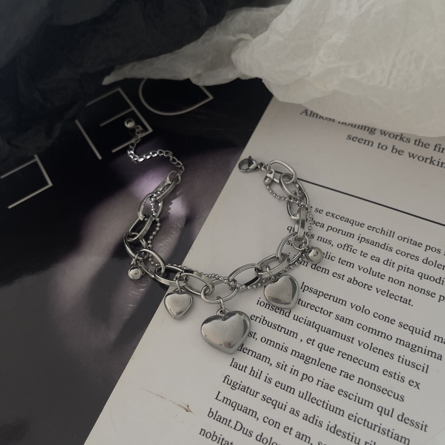 Women's Titanium Steel Love Electroplating Trendy Bracelet