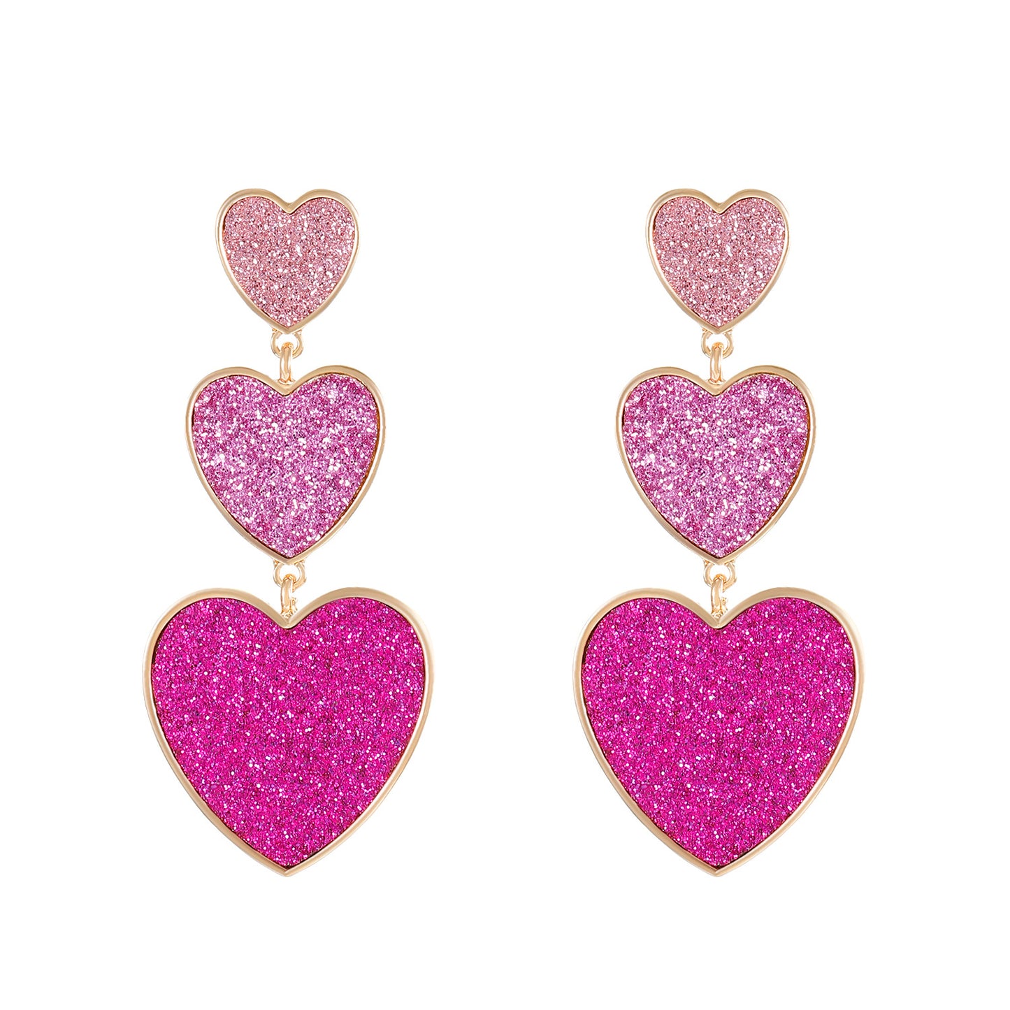 Women's Love Heart Design Sense Personality Retro Earrings