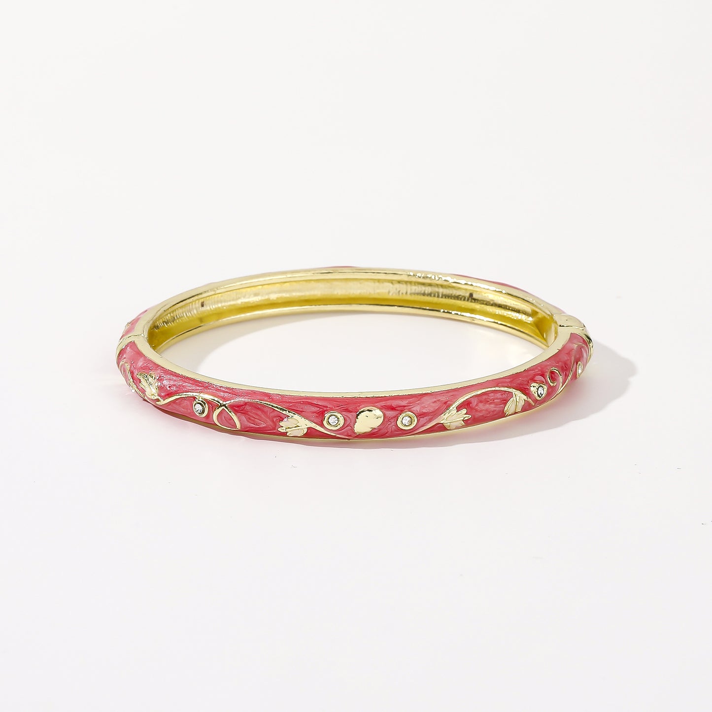 Alloy Open Drop Oil Enamel Small Flower Ethnic Style Tourist Bracelet