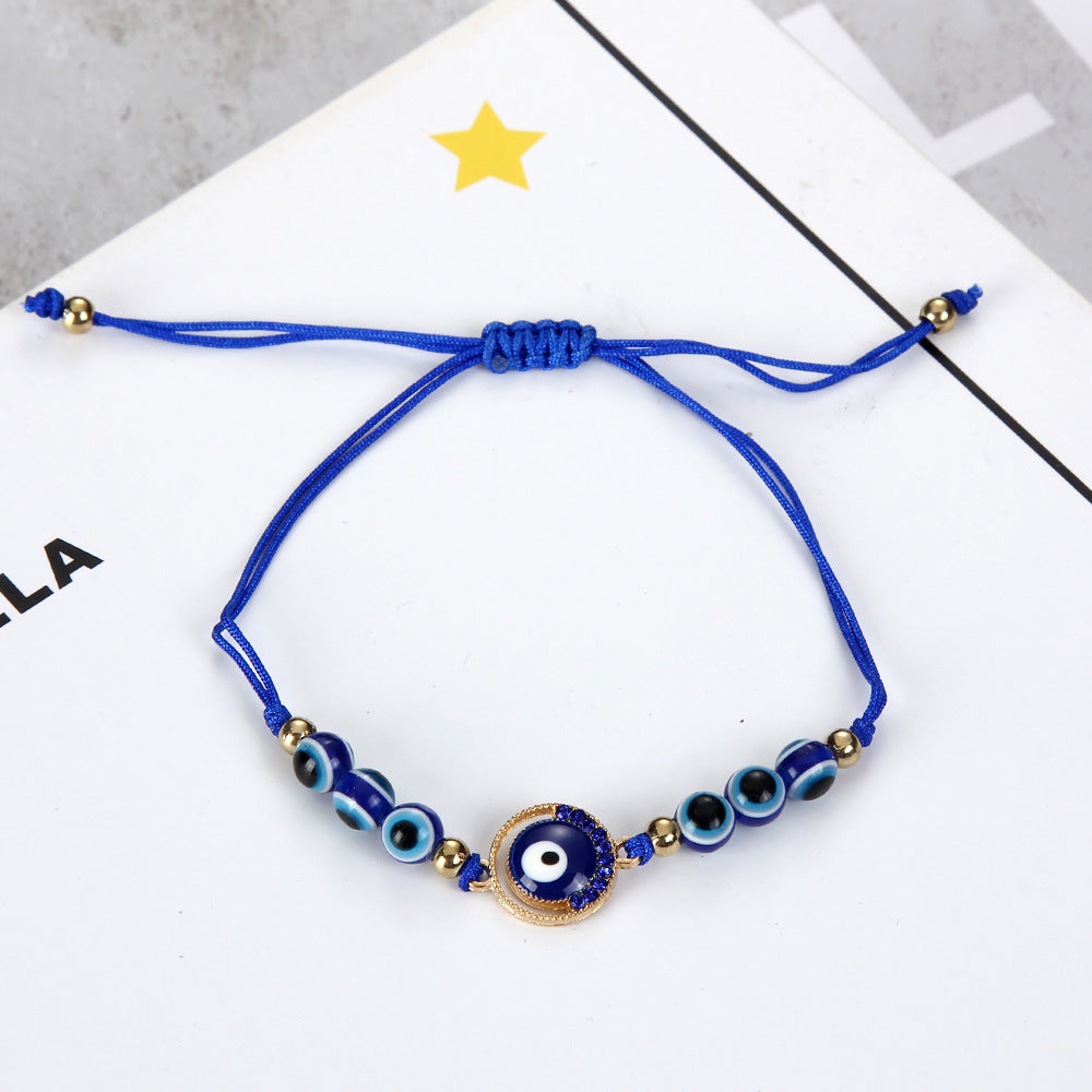 Women's Simple Gem Retro Geometric Sapphire Blue Bracelets