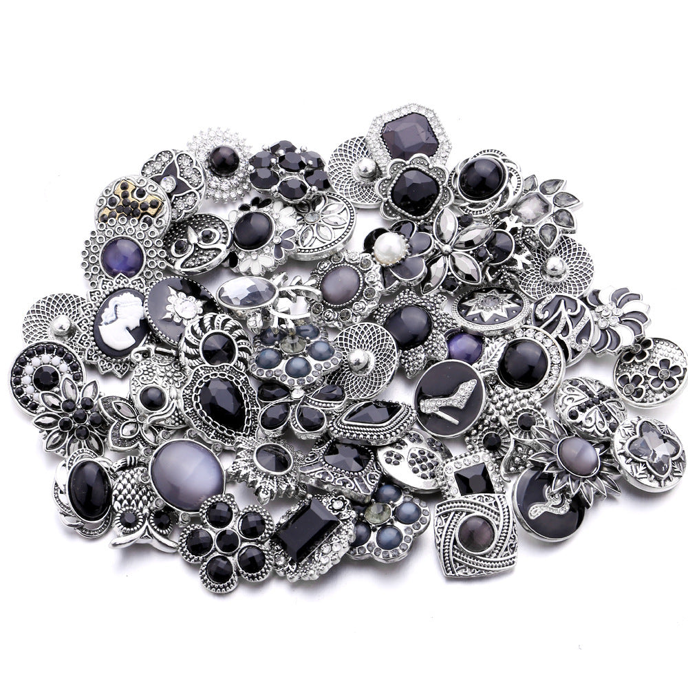Versatile Solid Color Spot Drill Buttons Bracelets