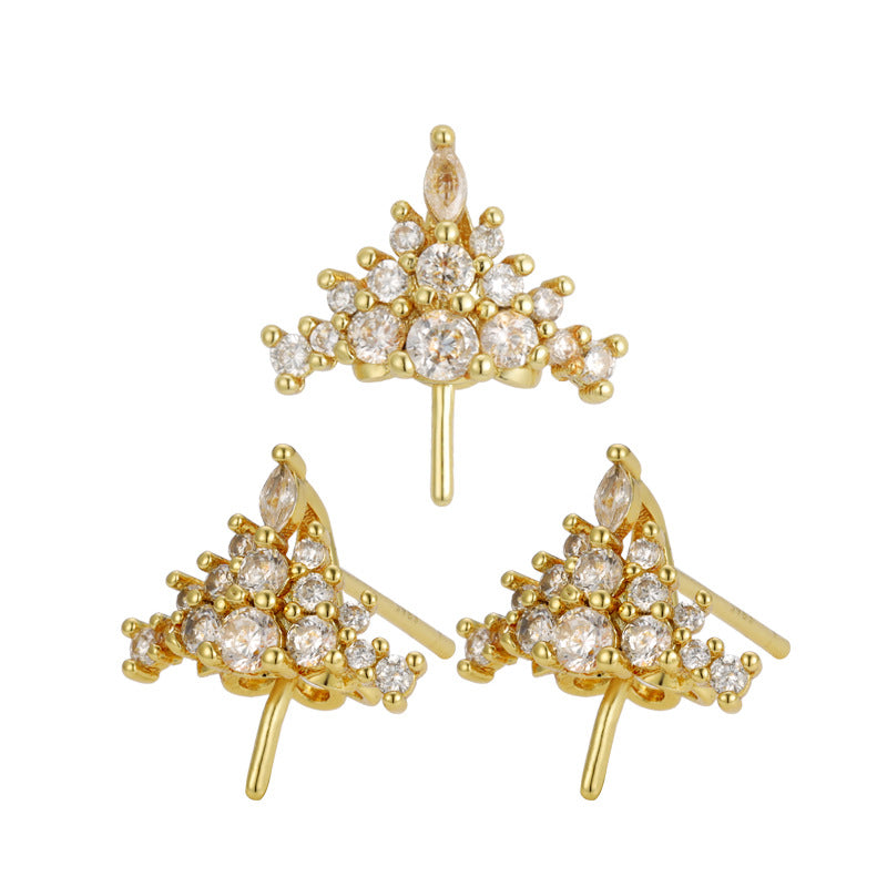 High Sense Ice Queen Diamond Inlaid Crown Ear Suit Female Jewelry Set