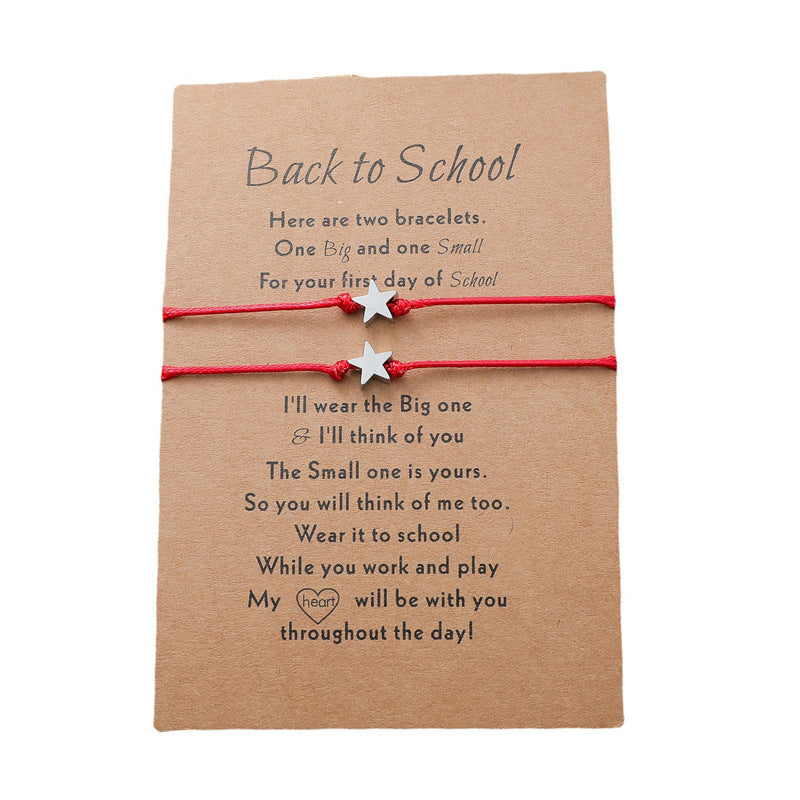 School Star Card Personality Fashion Five-pointed Bracelets