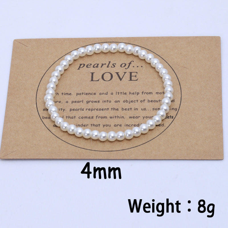 Quality Artificial Glass Pearl Romantic Love Bracelets