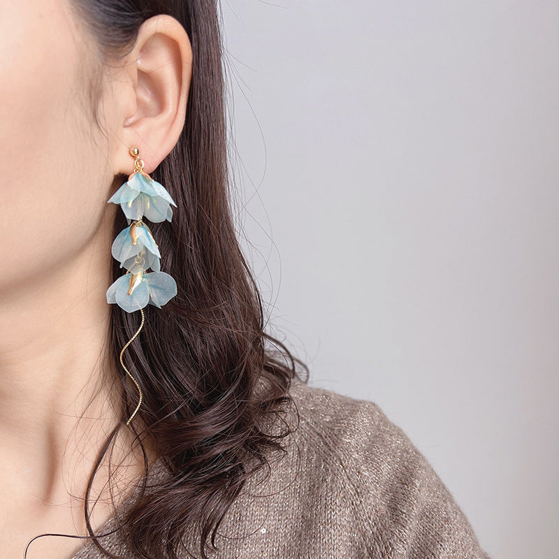 Fairy Light Blue Flower Mosquito Coil Ear Clip