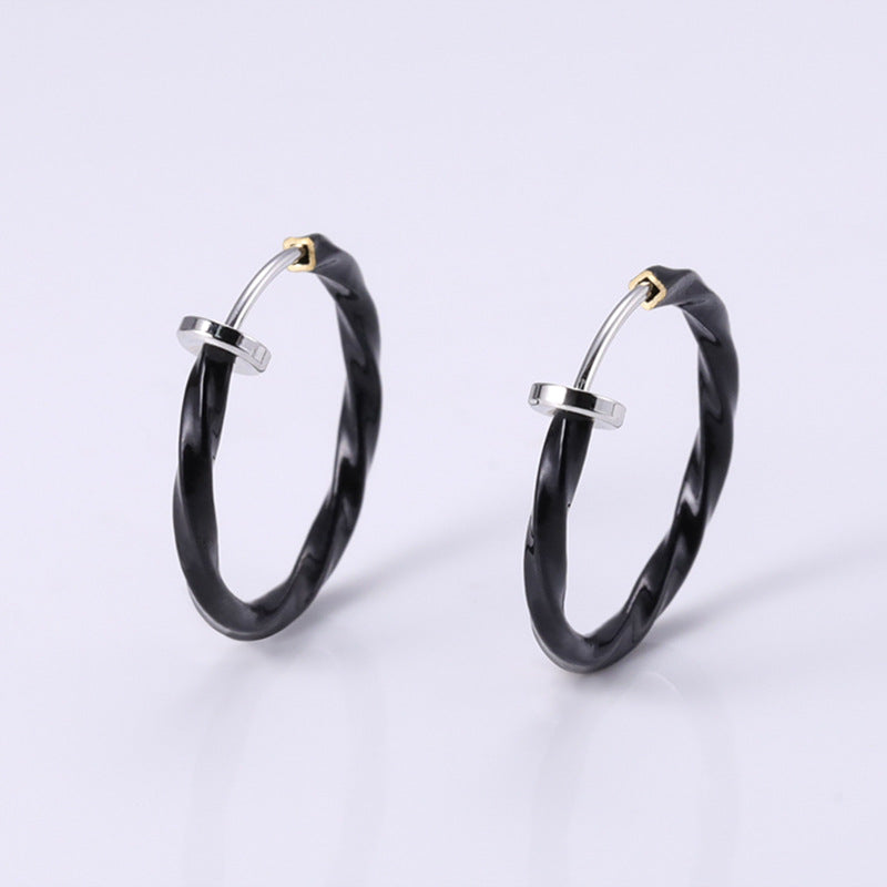 Versatile Glamorous Exaggerated Spring Twisted Big Ear Clip