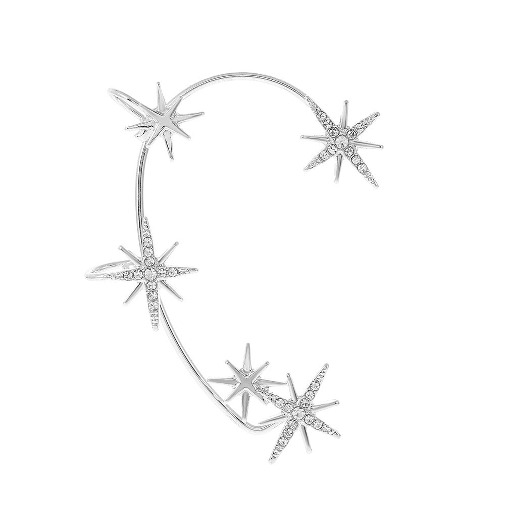 Diamond Butterfly Female Fashion Exaggerated Wings Ear Clip