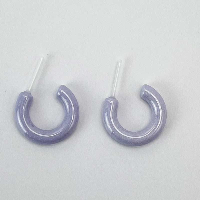 Simple Type Biological Ceramic Ear Integrated Porcelain Zirconia Earrings