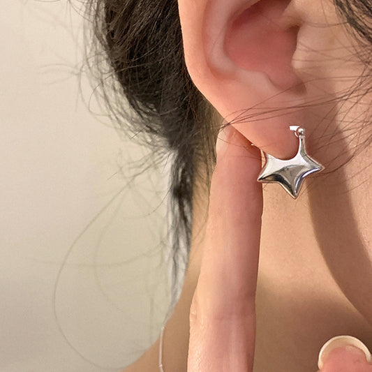Pentagram Female Niche Design Personality Graceful Senior Ear Earrings