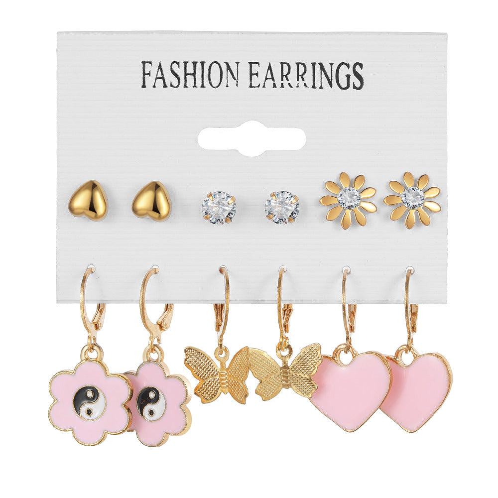 Alloy Ear Square Geometric Set Vintage Earrings