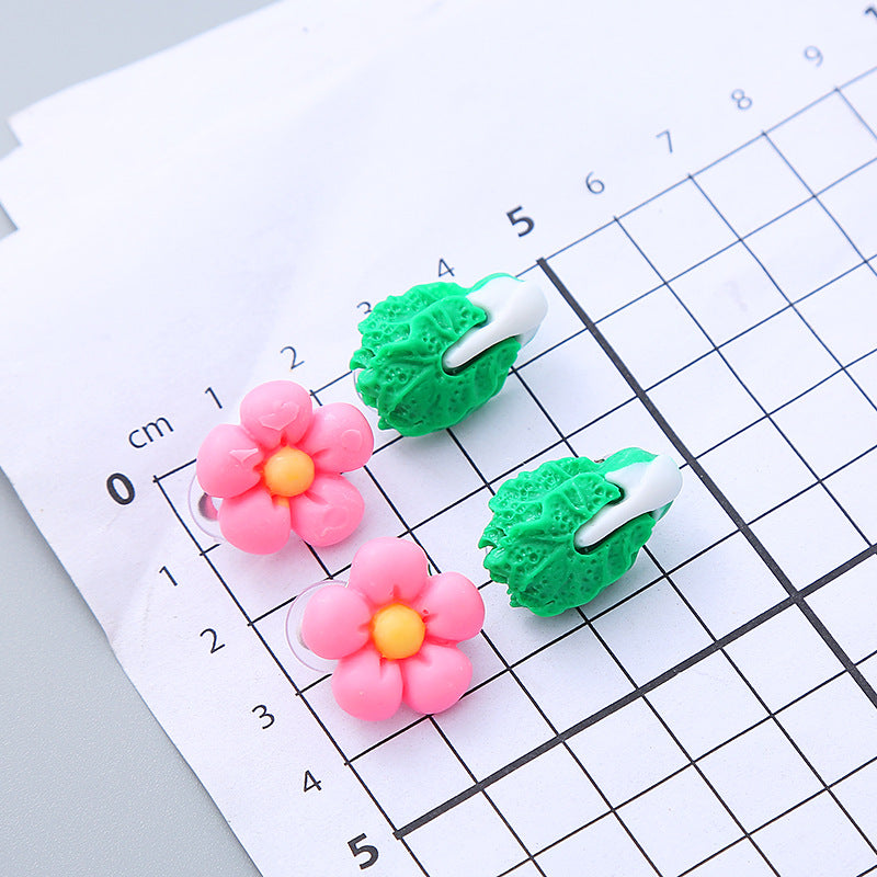 Children's Cute Vegetable Flower Korean Resin Ear Clip