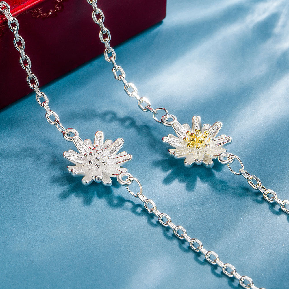 Blumenfrische Sommer-Armbänder mit kleinen Gänseblümchen und Sonnenblumen