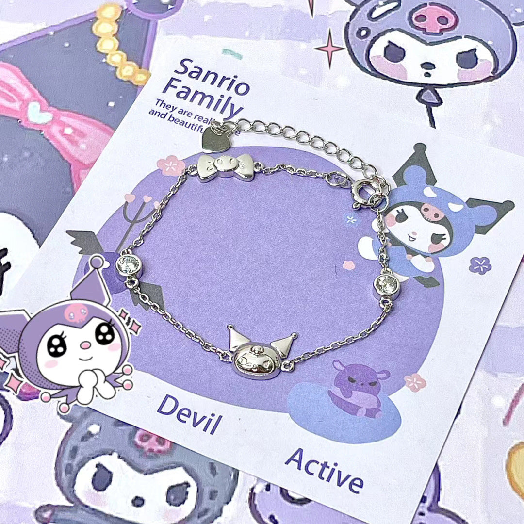 Bracelets de dessin animé mignons avec nœud de clown pour femmes