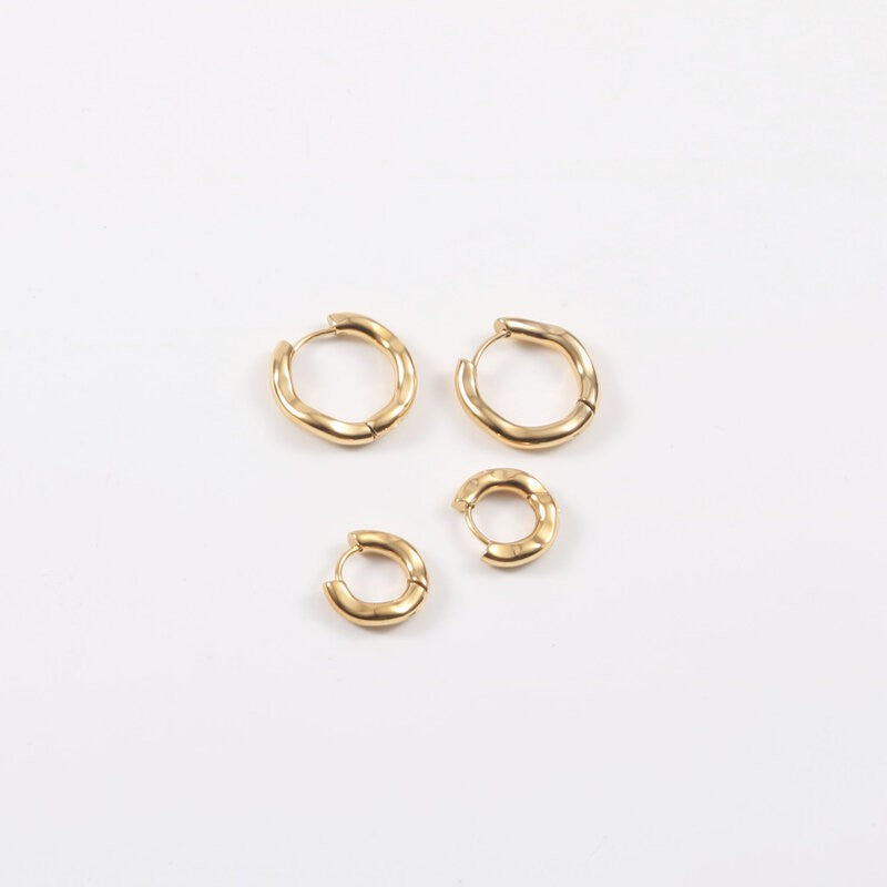 Bending Can Open Titanium Steel Plating Real Earrings