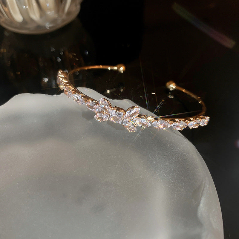 Zircon Bow Open-ended Light Luxury High Sense Fashion Bracelet