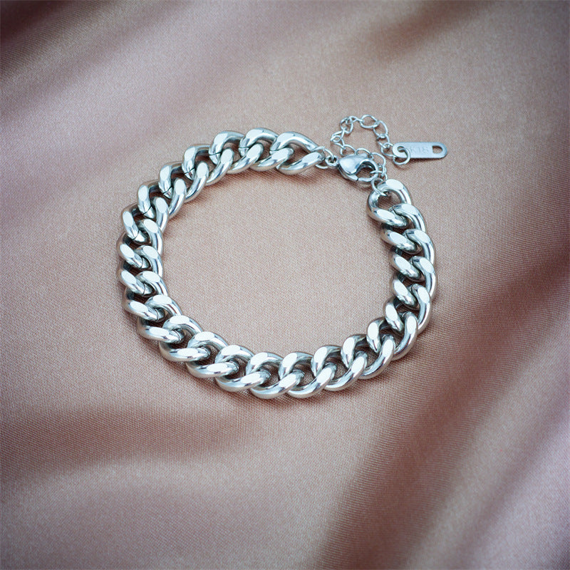 Fashion Vintage Metal Hip Hop Punk Gold-plated Titanium Steel Necklaces
