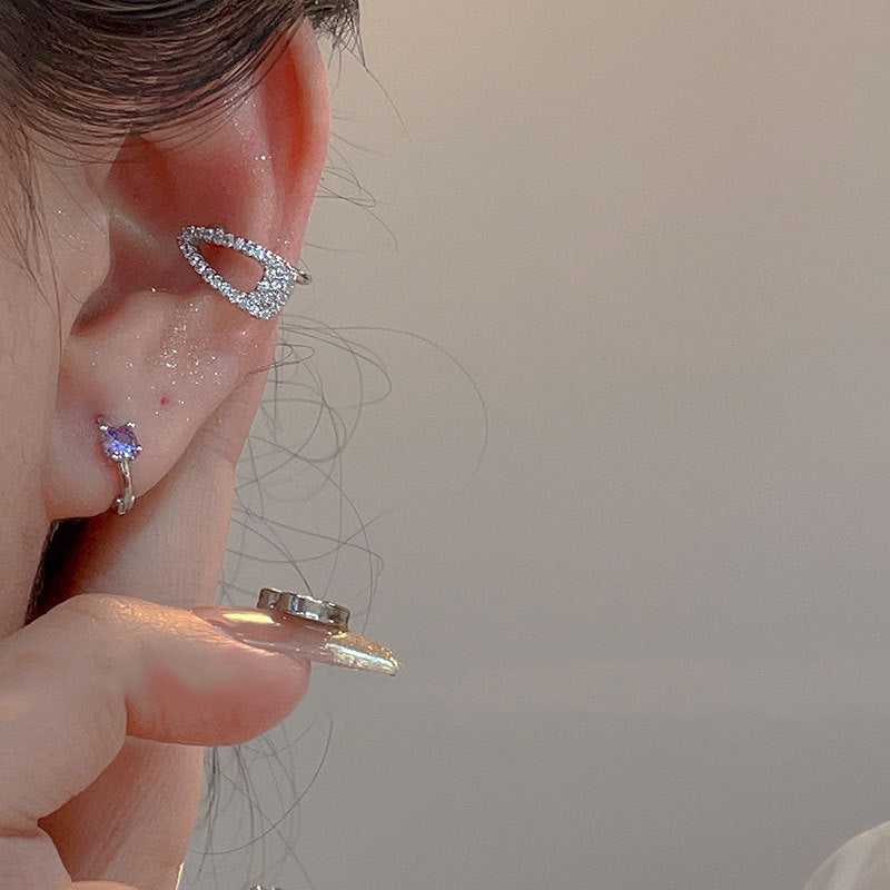 Women's High-grade Micro Inlaid Zircon Earless Trendy Ear Clip