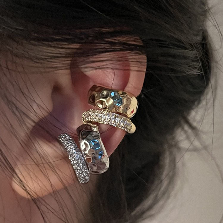 Sense Metal Double Layer Light Luxury Ear Clip