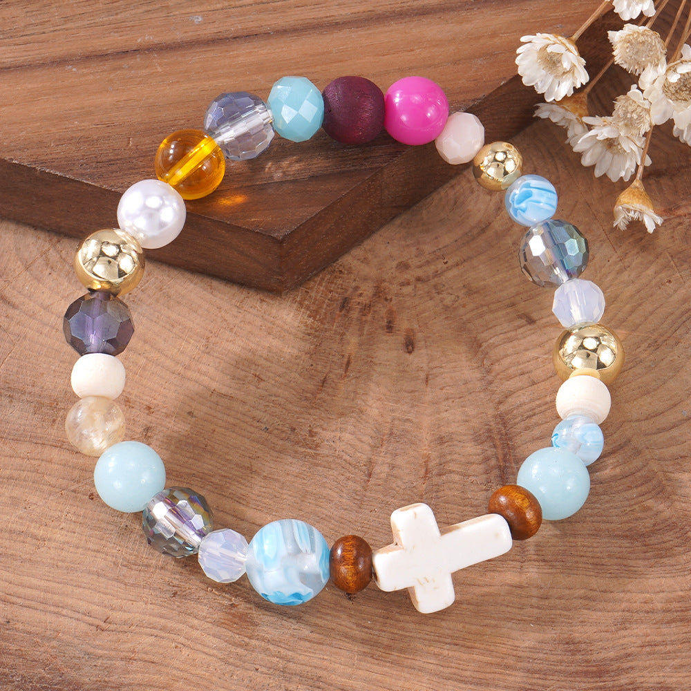 Light Bead Stone Beaded Mix Match Design Sense Minority Female Bracelets