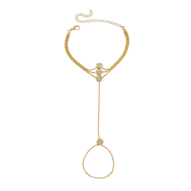Women's Light Luxury Copper Chain Finger Graceful Personality High-grade Bracelet