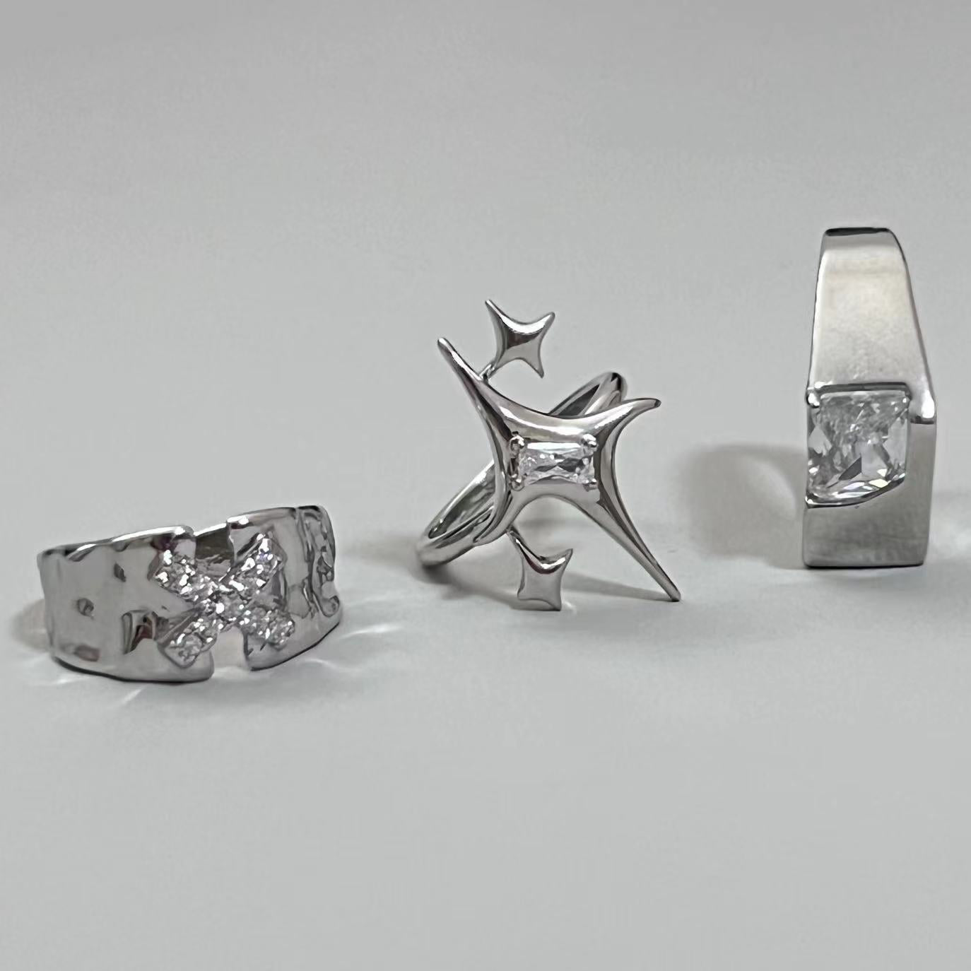 Men's Stars Couple Korean Style Sense Of Rings