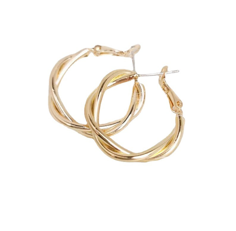 Twist Circle Sier Pin Fresh Personalized Needle Rings