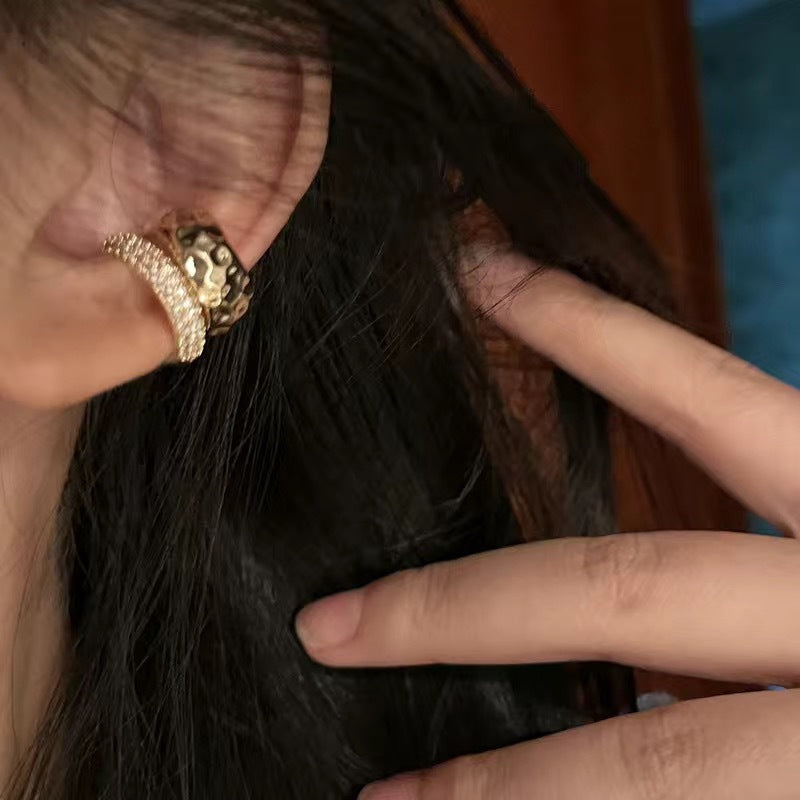 Sense Metal Double Layer Light Luxury Ear Clip