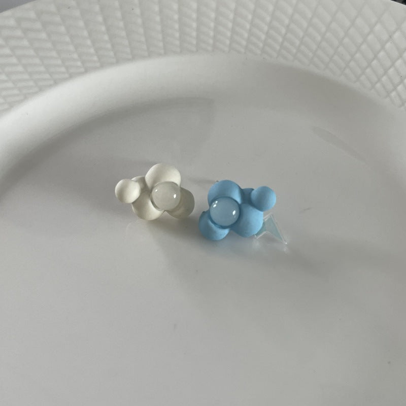 Simple Design High-grade Exquisite Cute Daily Cloud Ear Unique Sier Earrings