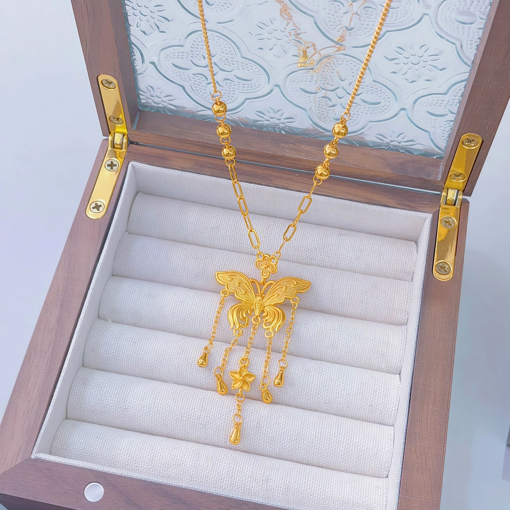 Ginkgo Leaf Variety Retro Affordable Luxury Fashion Design Necklace