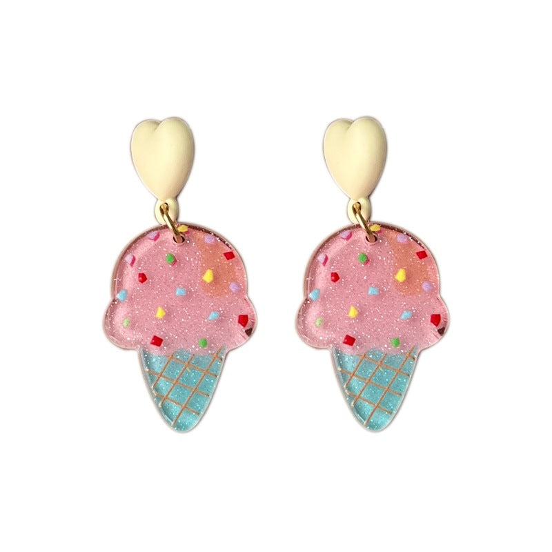 Ice Cream Girlish Style Cute Niche Earrings