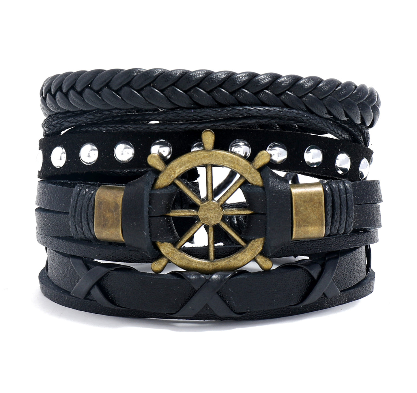 Women's & Men's & Simple Retro Set Braided Leather And Bracelets