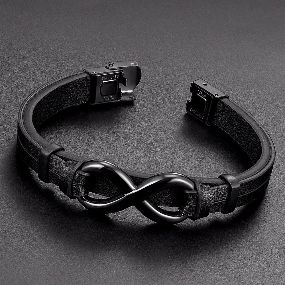 Men's Fashion Korean Style Leather Personality Rope Bracelets