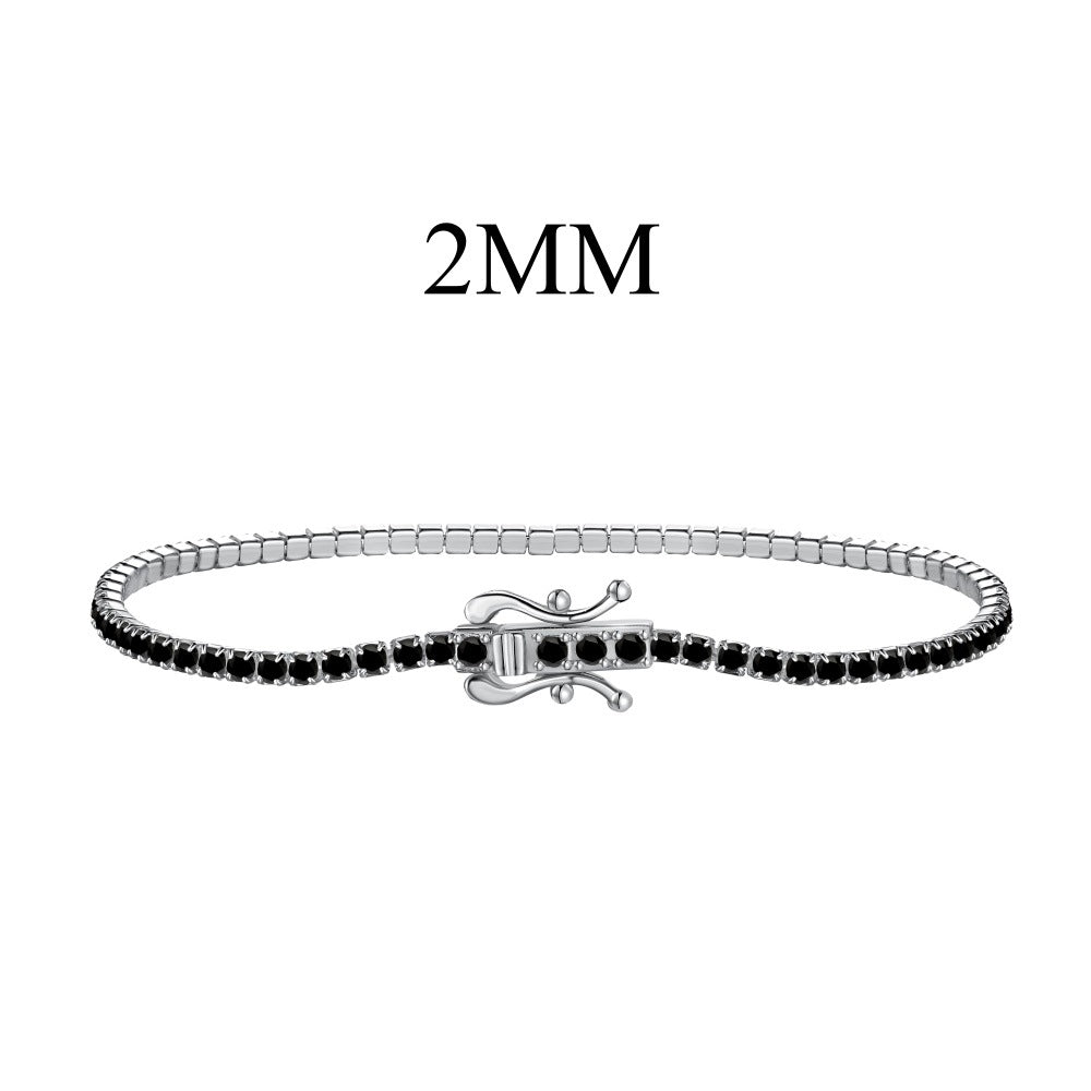 Sier Tennis Chain Single Row Zircon Bracelets