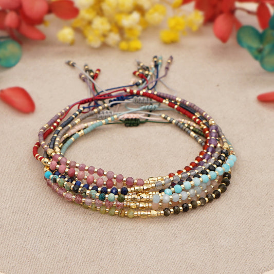 Women's Simple Fashion Bead Hand-woven Friendship Rope Bracelets