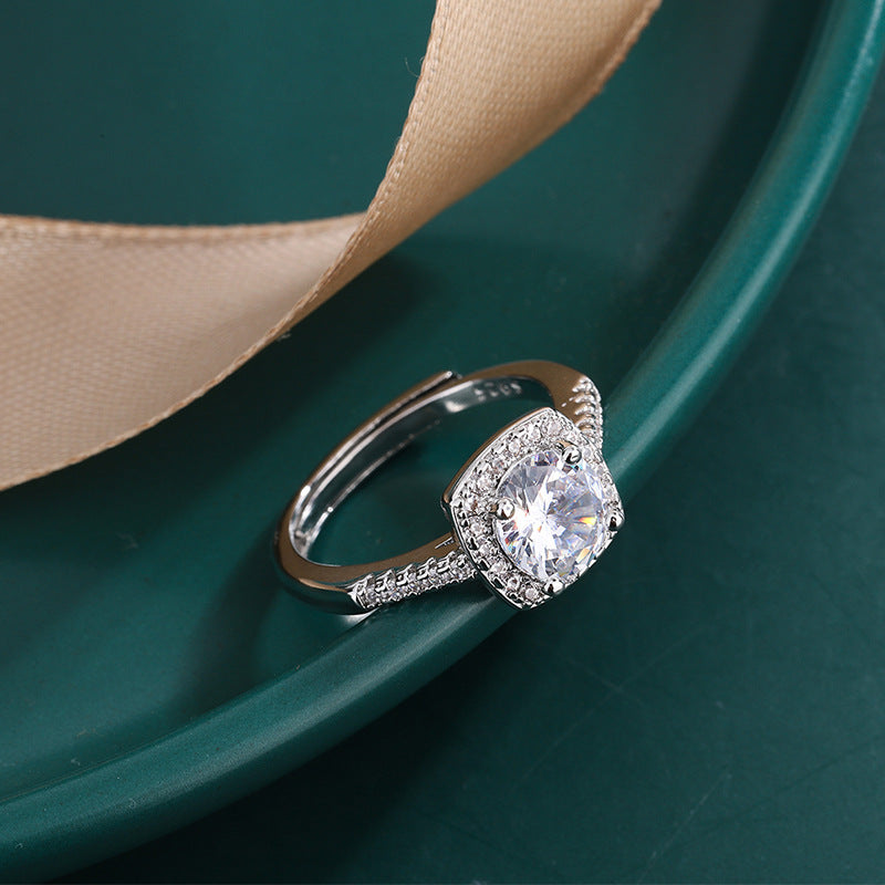 Women's Simulation Moissanite Proposal Eight Hearts And Rings